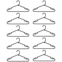 B&M Jumbo Hangers 10pk - Black -Home Accessories Shop 376555 10pk strong clothes hangers blacks