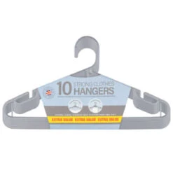 B&M Jumbo Hangers 10pk - Grey -Home Accessories Shop 376556 10pk strong clothes hangers grey 2