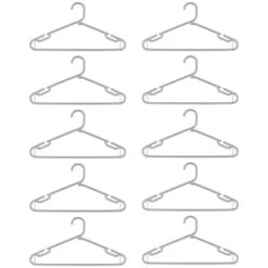 B&M Jumbo Hangers 10pk - Grey -Home Accessories Shop 376556 10pk strong clothes hangers grey