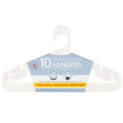 B&M Jumbo Hangers 10pk - White 8 B&M Jumbo Hangers 10pk - White -Home Accessories Shop 376557 10pk strong clothes hangers white 2