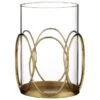 B&M Glass Candle Holder - Gold -Home Accessories Shop 376919 candle holder gold