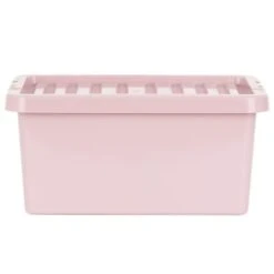 B&M Storage Box With Lid 11L - Dusty Pink -Home Accessories Shop 377033 11l storage box dusty pink