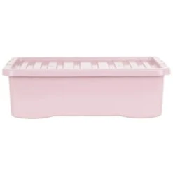 B&M Under Bed Storage Box 32L - Dusty Pink -Home Accessories Shop 377038 under bed storage box 32l dusty pink