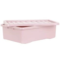 B&M Under Bed Storage Box 32L - Dusty Pink -Home Accessories Shop 377038 under bed storage box 32l dusty pink 4