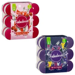 Fabulosa Tea Lights 18pk - Winter Cherries -Home Accessories Shop 377619 18pk tea lights group