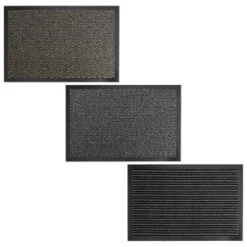 B&M Large Printed Magic Doormat - Black & Grey Stripe -Home Accessories Shop 379103 large magic doormat 60x90cm group