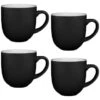 Simply Everyday Gloss Mugs 4pk - Black -Home Accessories Shop 380121 4pk simply everyday mugs black 3