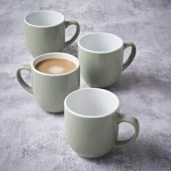 Simply Everyday Gloss Mugs 4pk - Sage -Home Accessories Shop 380123 4pk simply everyday mugs sage