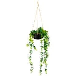 B&M Hanging Trailing Plant In Ceramic Pot -Home Accessories Shop 380143 hanging trailing plant in ceramic pot