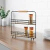 B&M Two Tier Spice Rack With Wooden Handle 1 B&M Two Tier Spice Rack With Wooden Handle -Home Accessories Shop 380166 two tier spice rack with wooden handle