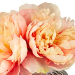 B&M Peony In Ribbed Glass Vase -Home Accessories Shop 380201 peony in ribbed glass vase 2