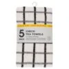 B&M Essentials Check Tea Towels - Black 5pk 2 B&M Essentials Check Tea Towels - Black 5pk -Home Accessories Shop 380235 5pk check tea towels black