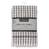 B&M Check Tea Towels - Black 3pk -Home Accessories Shop 380307 3pk check tea towels black