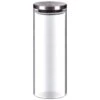 B&M Large Glass Cannister With Stainless Steel Lid -Home Accessories Shop 380548 glass cannister large 2