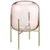 B&M Pink Candle Holder On Stand -Home Accessories Shop 380584 pink candle holder on stand