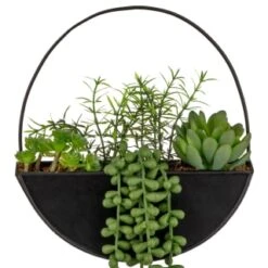 B&M Eden Life Round Trailing Plant -Home Accessories Shop 380727 black hanging trailing plant 2