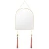 B&M Gold Mirror With Pink Tassels -Home Accessories Shop 380917 gold tassel mirror with moon and stars