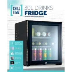 B&M Chill Time Mini Bar Fridge 30L -Home Accessories Shop 381810 chill time 30l drinks fridge 4