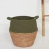 Eze Two-Ton Wicker Basket - Green -Home Accessories Shop 381898 eze green basket