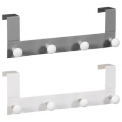 B&M Heavy Duty Overdoor Hooks - White -Home Accessories Shop 383565 heavy duty overdoor hooks main