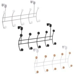 B&M 10 Ball Overdoor Hooks - Silver -Home Accessories Shop 383570 10 ball overdoor hooks main