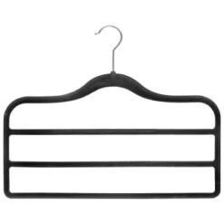 B&M Velvet Trouser Hangers 3pk - Black -Home Accessories Shop 383688 3pk pure velvet trouser hangers black 3