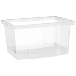 B&M Clear Storage Boxes With Lids 3pk 20L -Home Accessories Shop 384092 20l lidded box 3pk 2