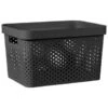 B&M Large Rectangular Spot Storage Basket - Black -Home Accessories Shop 384183 rectangular large spot basket black