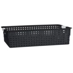 B&M Set Of Three Storage Baskets - Black -Home Accessories Shop 384207 3pk storage boxes black 2