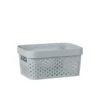B&M Medium Rectangular Spot Storage Basket - Grey -Home Accessories Shop 384230 rectangular medium spot basket grey