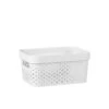 B&M Medium Rectangular Spot Storage Basket - White 2 B&M Medium Rectangular Spot Storage Basket - White -Home Accessories Shop 384302 rectangular medium spot basket white
