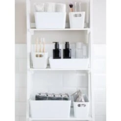 Soho Storage Tray 6 X 25.5 X 17cm - White 6 Soho Storage Tray 6 X 25.5 X 17cm - White -Home Accessories Shop 384323 384402 384407 384416 soho box white group1 1