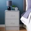 Lokken 2 Drawer Bedside Table - Grey 2 Lokken 2 Drawer Bedside Table - Grey -Home Accessories Shop 384334 lokken 2 drawer bedside grey