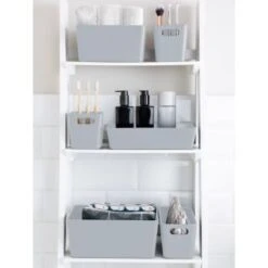 Soho Storage Tray 6 X 25.5 X 17cm - Grey -Home Accessories Shop 384404 384408 384417 soho box grey group1 1