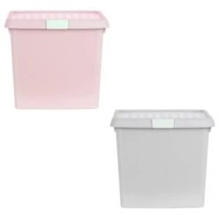 B&M Waffle Clip Box Storage Cube 14L - Dusty Pink -Home Accessories Shop 384965 384966 14l waffle clip box cube group
