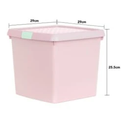 B&M Waffle Clip Box Storage Cube 14L - Dusty Pink -Home Accessories Shop 384965 dusky pink 14l waffle clip box cube 2