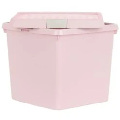 B&M Waffle Clip Box Storage Cube 14L - Dusty Pink -Home Accessories Shop 384965 dusky pink 14l waffle clip box cube 3