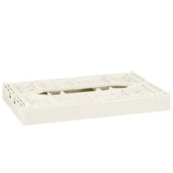 Midi Stacking Fold Flat Crate 30.6 X 20.5 X 12.6cm - Cream -Home Accessories Shop 384974 home essentials midi stacking fold flat crate cream 3