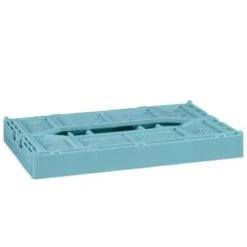 Midi Stacking Fold Flat Crate 30.6 X 20.5 X 12.6cm - Teal -Home Accessories Shop 384975 home essentials midi stacking fold flat crate soft teal 3