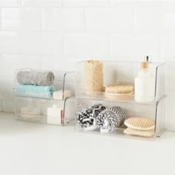 Clear Stacking Caddy - Medium -Home Accessories Shop 384976 384977 384978 384984 clear organiser tray 2