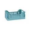 Mini Stacking Fold Flat Crate 22.2 X 15 X 8.7cm - Teal -Home Accessories Shop 384982 home essebtials mini stacking fold flat crate soft teal 2