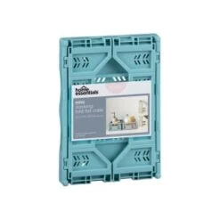 Mini Stacking Fold Flat Crate 22.2 X 15 X 8.7cm - Teal -Home Accessories Shop 384982 home essebtials mini stacking fold flat crate soft teal
