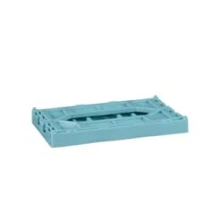 Mini Stacking Fold Flat Crate 22.2 X 15 X 8.7cm - Teal -Home Accessories Shop 384982 home essebtials mini stacking fold flat crate soft teal 3
