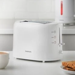 Goodmans Plastic 2 Slice Toaster - White -Home Accessories Shop 386700 goodmans plastic 2 slice toaster white 3