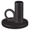 B&M Ceramic Dinner Candle Holder -Home Accessories Shop 387555 dinner candle holder black