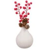 B&M White Vase With Berries -Home Accessories Shop 387581 white vase with berries