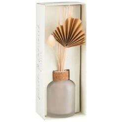 B&M Vanilla & Cedarwood Fan Diffuser 100ml -Home Accessories Shop 387636 natural home fan diffuser vanilla and cedarwood