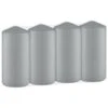 Grey Pillar Candles 4pk -Home Accessories Shop 387750 4 pack grey pillar candles 2