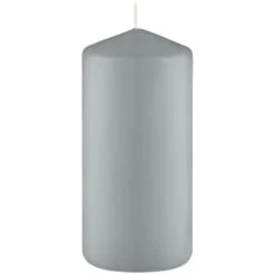 Grey Pillar Candles 4pk -Home Accessories Shop 387750 4 pack grey pillar candles
