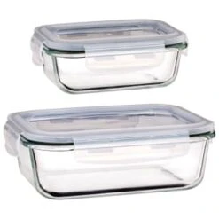 B&M Small Eco Glass Clip Lock Food Container 11 B&M Small Eco Glass Clip Lock Food Container -Home Accessories Shop 388506 388507 glass clip lock food container group 1